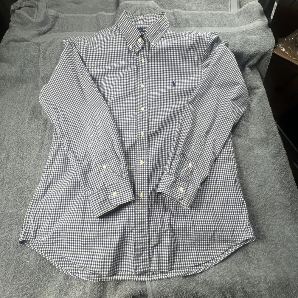 Polo Ralph‎ Lauren Men's Button Down Checker Shirt Size  XL Blake Fit